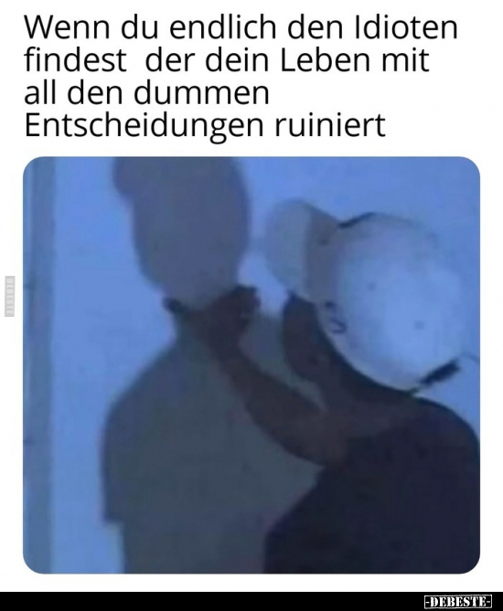 Wenn du endlich den Idioten findest der dein Leben mit all..