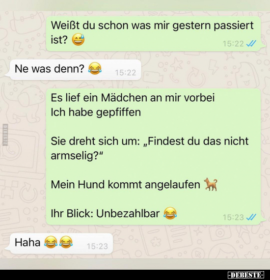 Weißt du schon was mir gestern passiert ist?.. - Lustige Bilder | DEBESTE.de