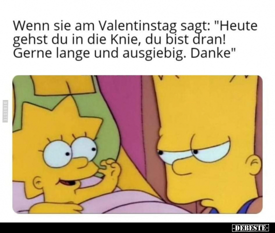 Wenn sie am Valentinstag sagt: "Heute gehst du in die Knie.." - Lustige Bilder | DEBESTE.de