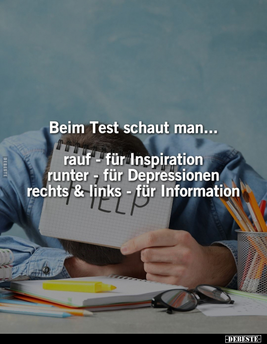 Beim Test schaut man.. - Lustige Bilder | DEBESTE.de