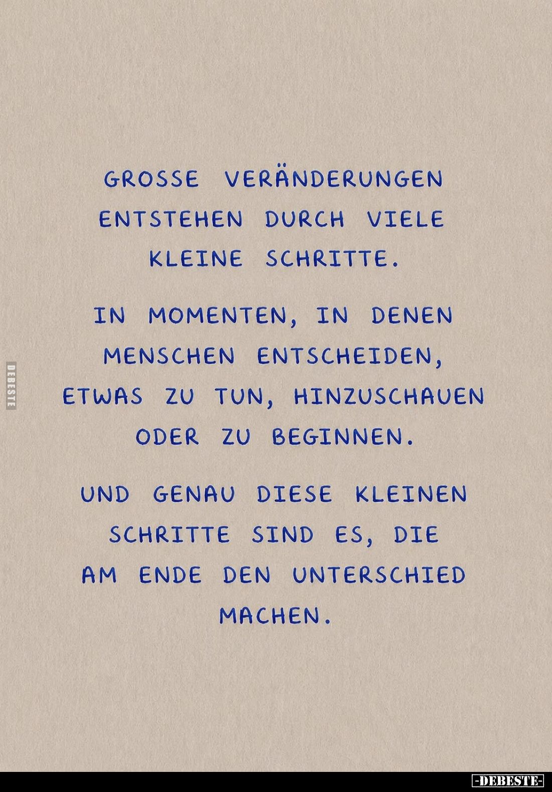 Große Veränderungen entstehen durch viele kleine Schritte.
In Momenten, in denen Menschen entscheiden, etwas zu tun, hinzusc...