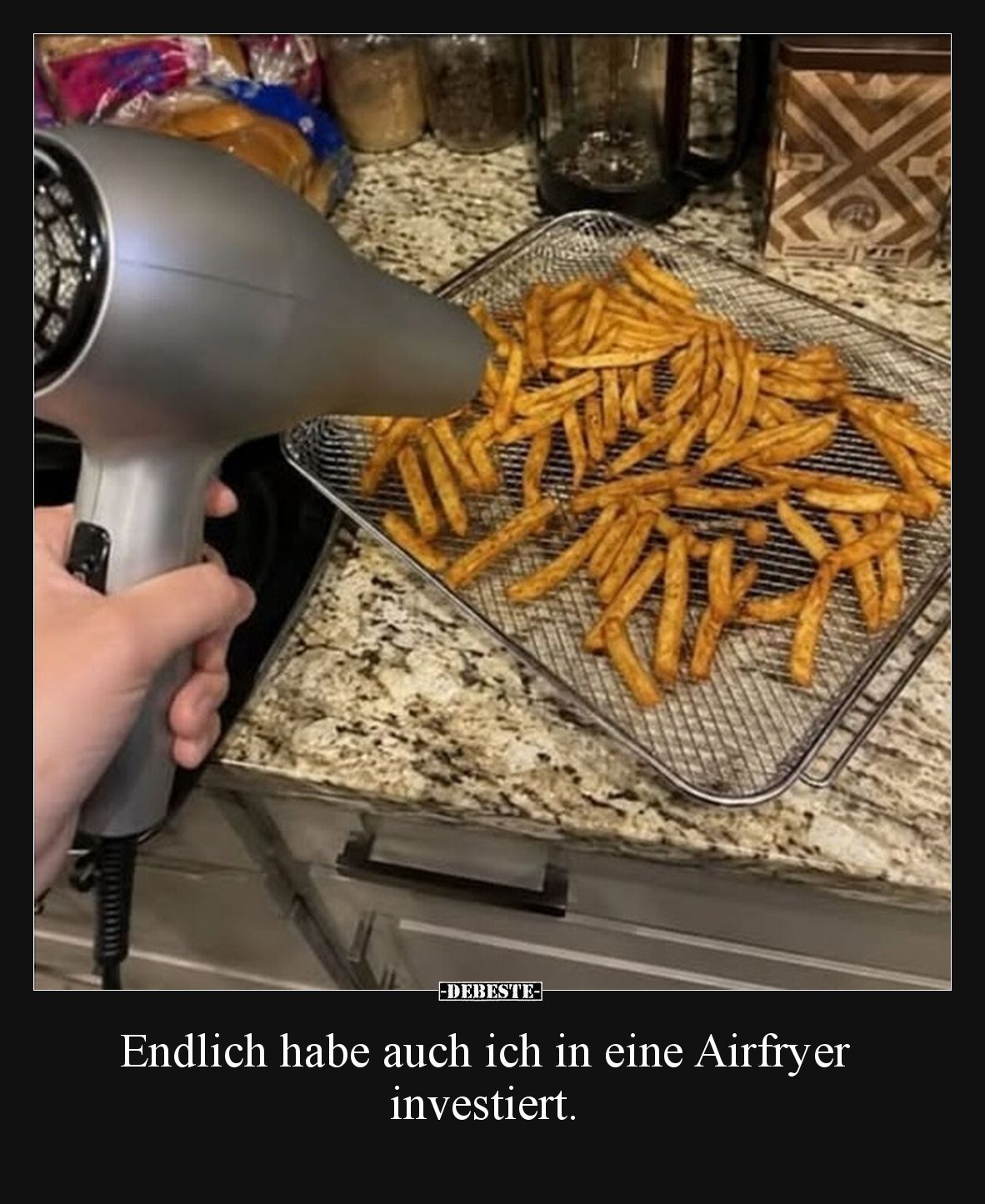 Endlich habe auch ich in eine Heißluftfritteuse investiert.