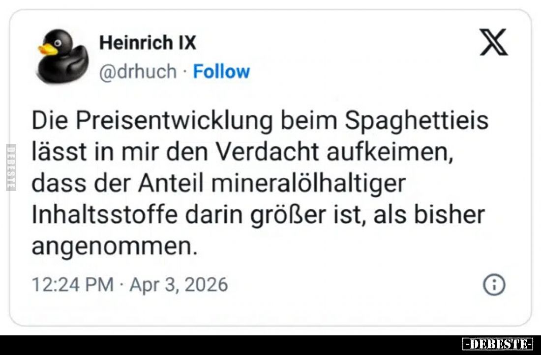 Die Preisentwicklung beim Spaghettieis lässt in mir den.. - Lustige Bilder | DEBESTE.de