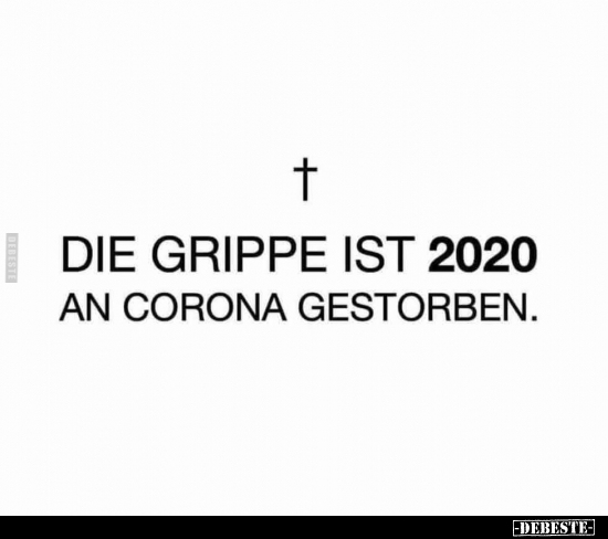 Die Grippe ist 2020 an Corona gestorben... - Lustige Bilder | DEBESTE.de