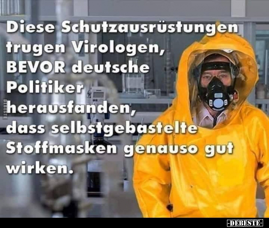 Diese Schutzausrüstungen trugen Virologen, BEVOR..