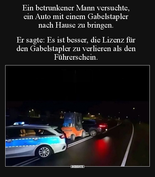 Ein betrunkener Mann versuchte, ein Auto mit einem.. - Lustige Bilder | DEBESTE.de