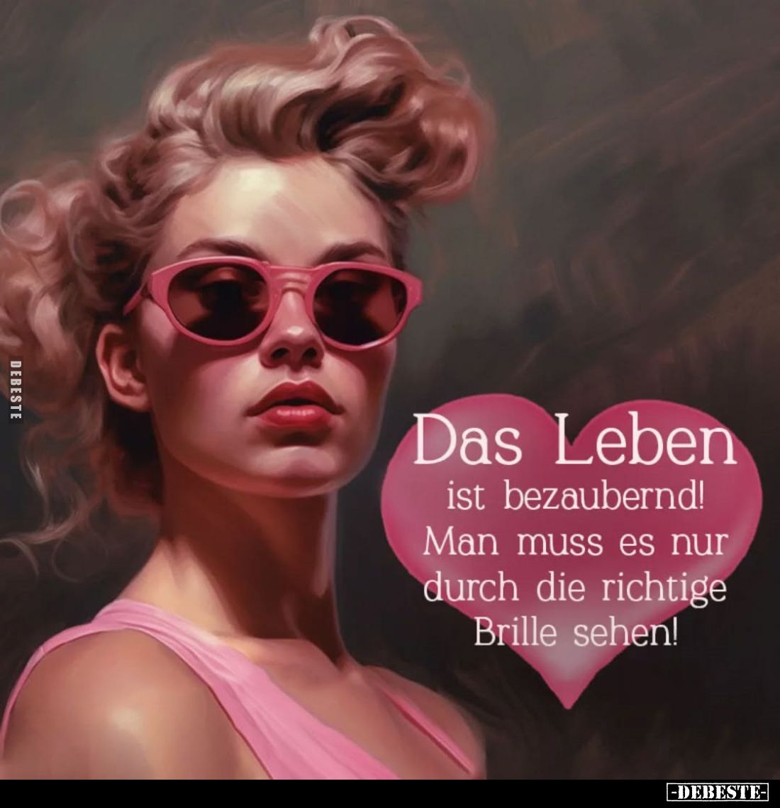 Das Leben
ist bezaubernd! Man muss es nur durch die richtige Brille sehen!