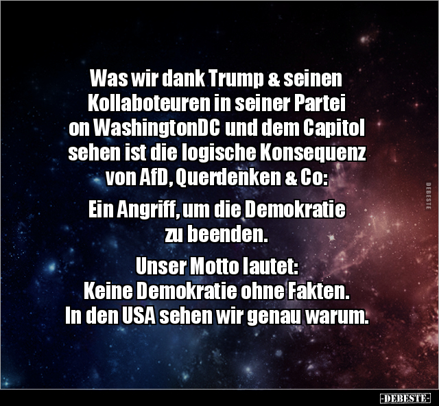 Was wir dank Trump & seinen Kollaboteuren in seiner Partei.. - Lustige Bilder | DEBESTE.de
