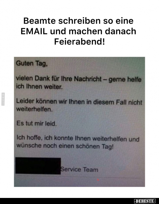 Beamte schreiben so eine EMAIL.. - Lustige Bilder | DEBESTE.de