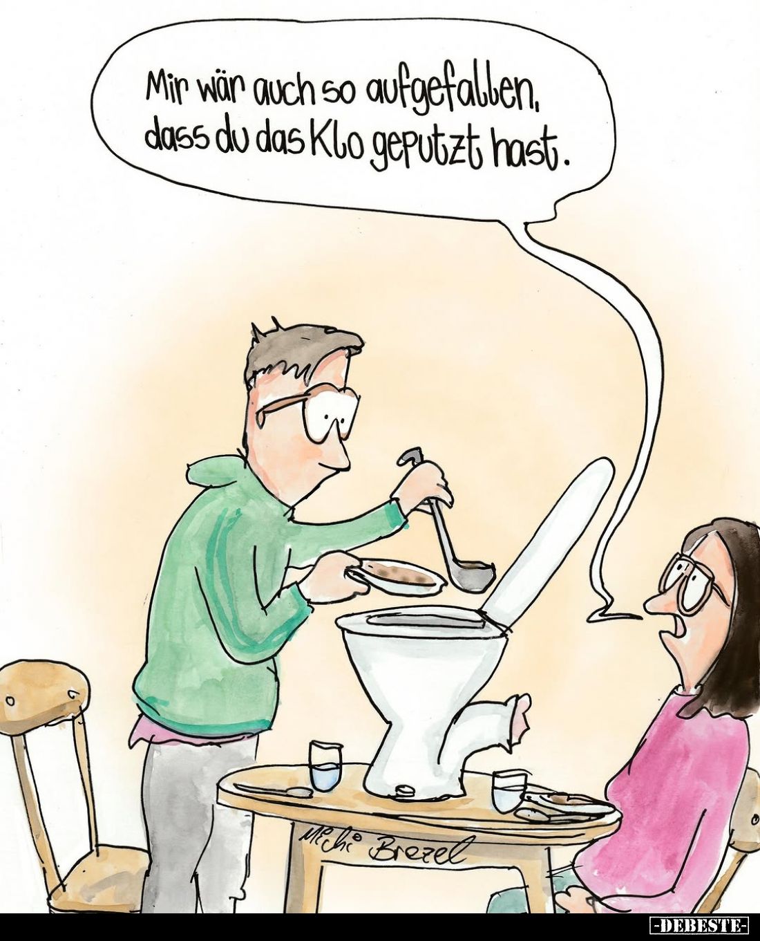 Mir wär auch so aufgefallen, dass du das Klo geputzt hast.. - Lustige Bilder | DEBESTE.de