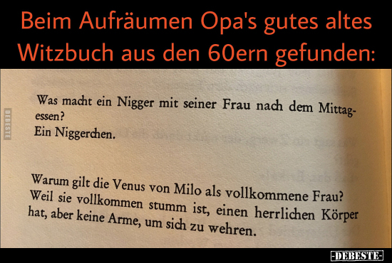 Beim Aufräumen Opa's gutes altes Witzbuch aus den 60ern.. - Lustige Bilder | DEBESTE.de