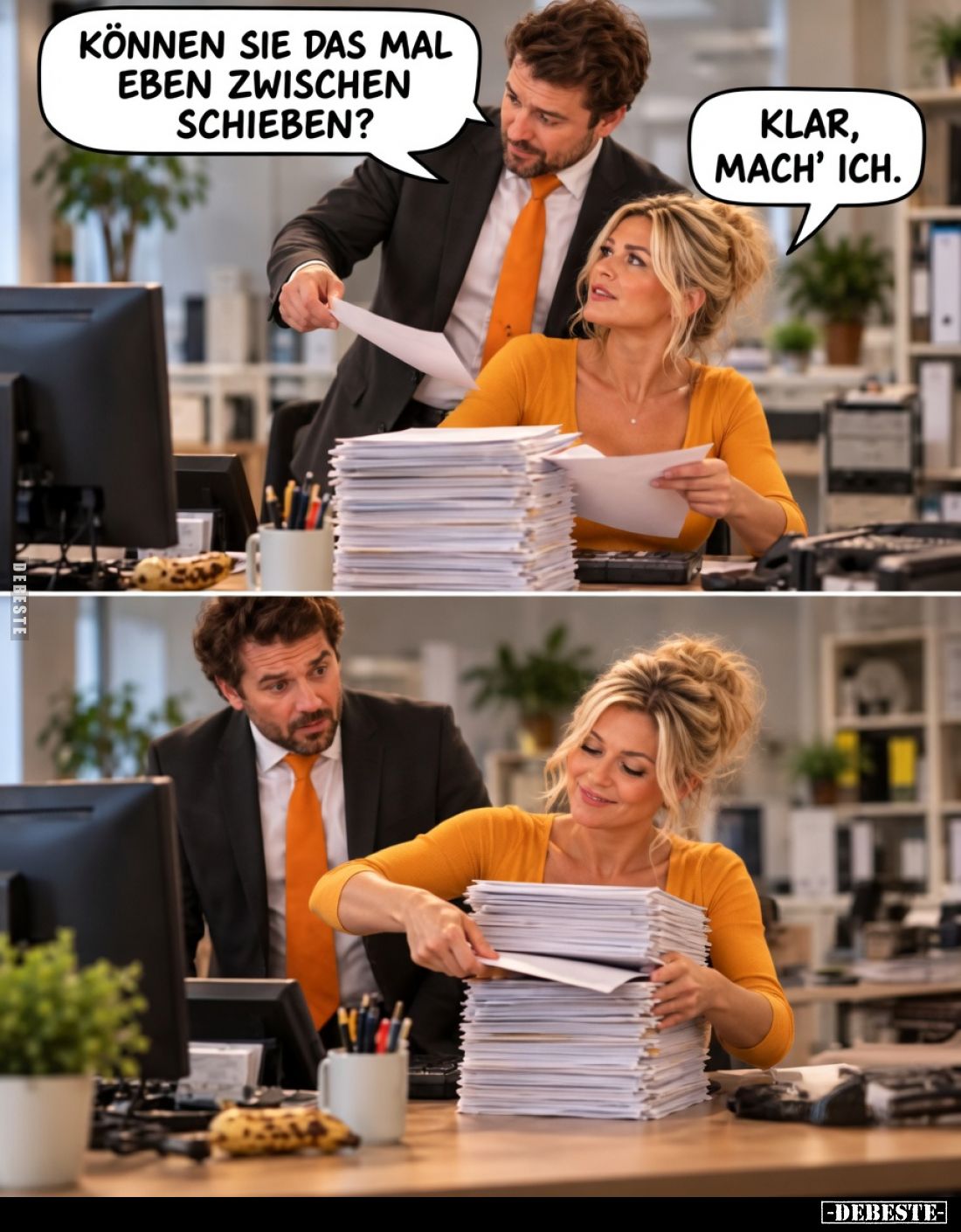 Können Sie das mal eben zwischendurch schieben?
Klar, mach' ich.