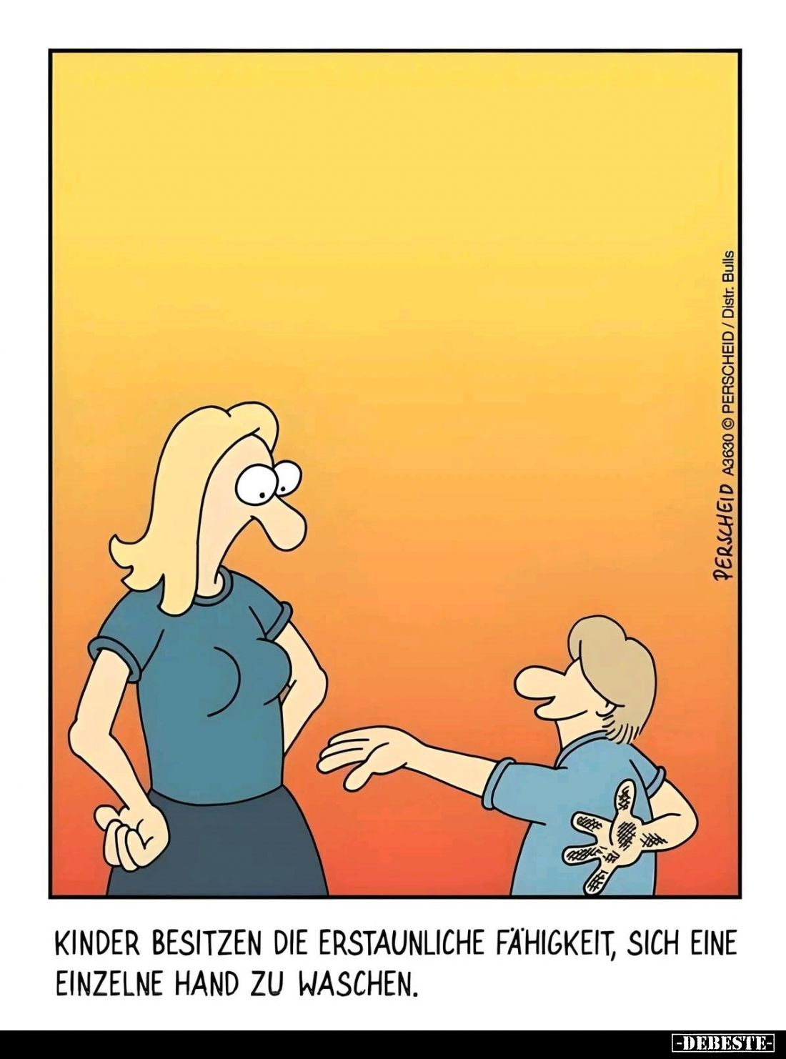 Kinder besitzen die erstaunliche Fähigkeit, sich eine einzelne Hand zu waschen.
