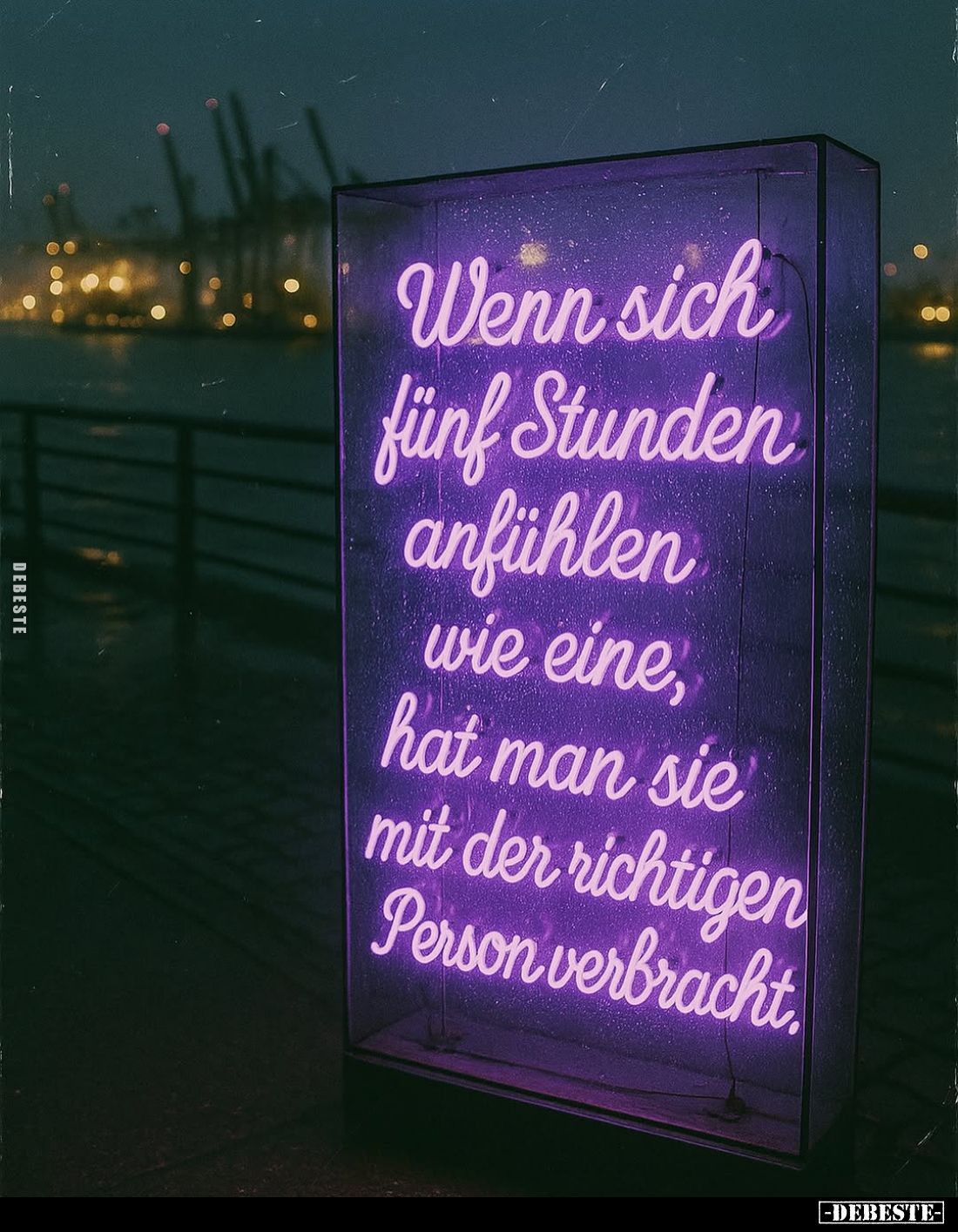 Wenn sich fünf Stunden anfühlen wie eine, hat man sie mit der richtigen Person verbracht.