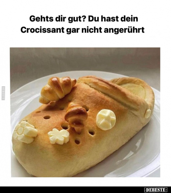 Gehts dir gut? Du hast dein Crocissant gar nicht angerührt.. - Lustige Bilder | DEBESTE.de