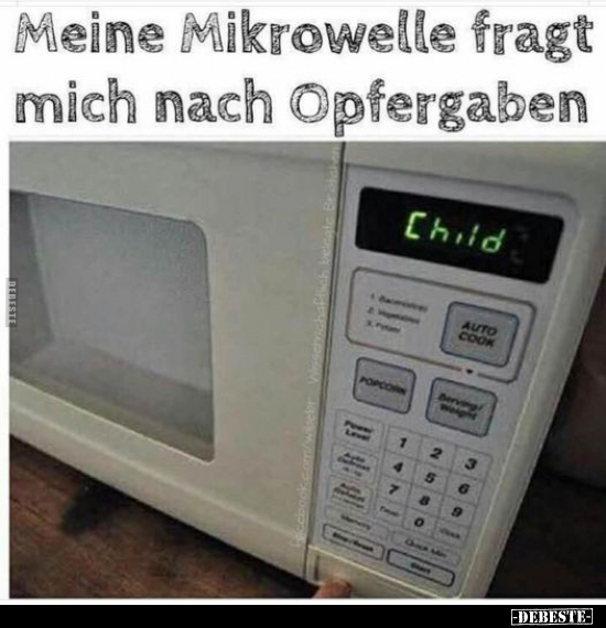 Meine Mikrowelle fragt mich nach Opfergaben.. - Lustige Bilder | DEBESTE.de