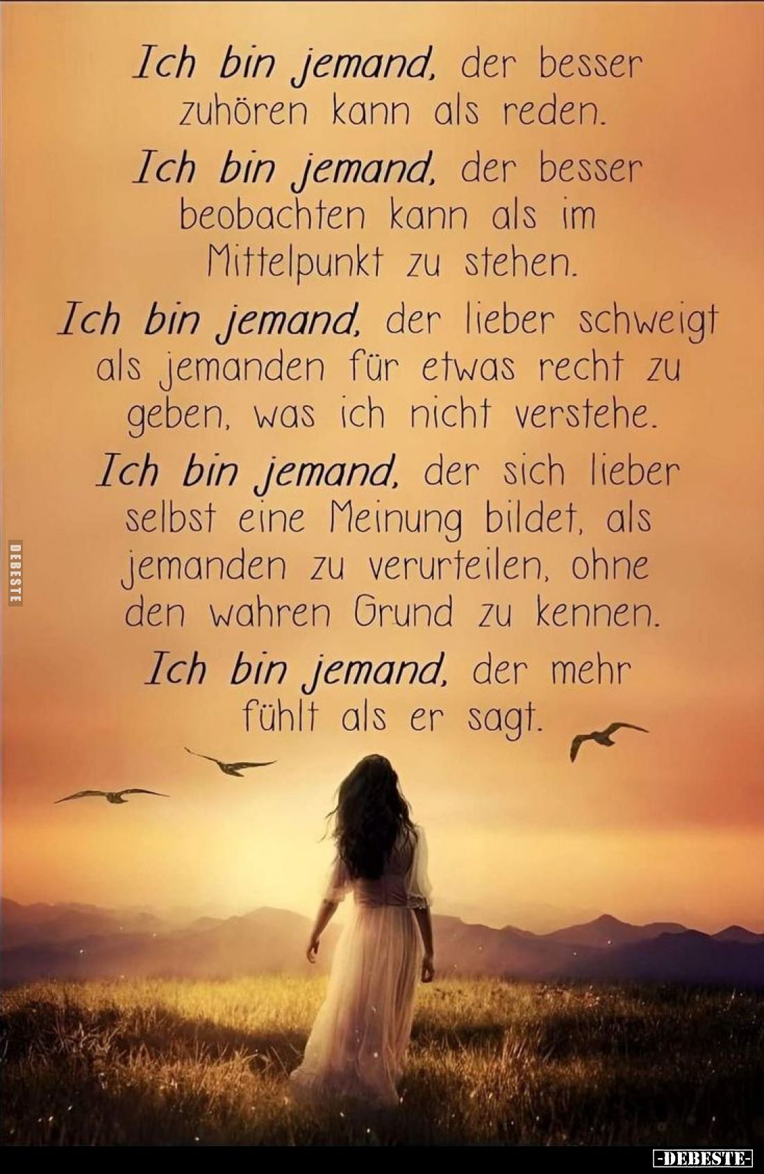 Ich bin jemand, der besser zuhören kann als reden.. - Lustige Bilder | DEBESTE.de