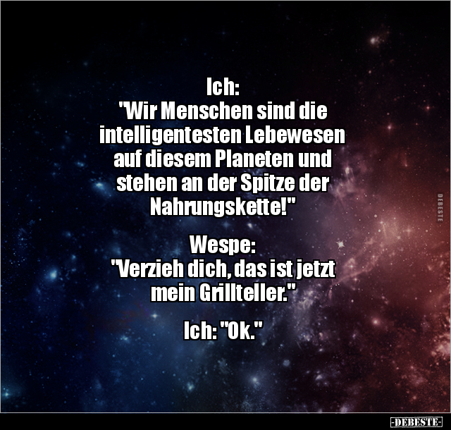 Ich: "Wir Menschen sind die intelligentesten Lebewesen.." - Lustige Bilder | DEBESTE.de