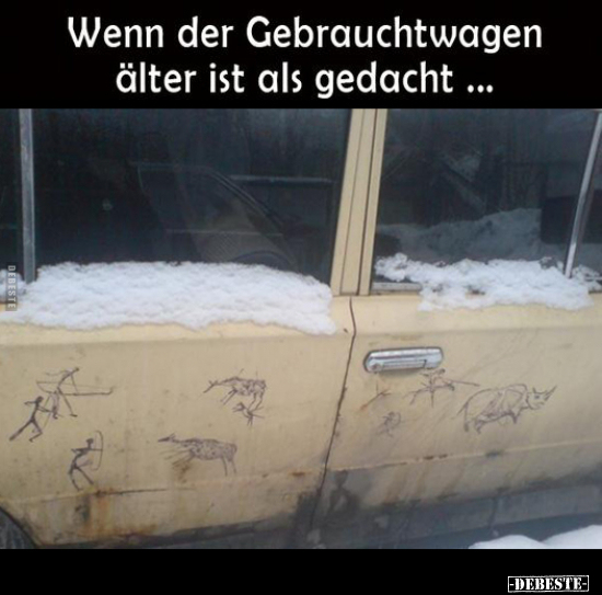 Wenn der Gebrauchtwagen älter ist als gedacht... - Lustige Bilder | DEBESTE.de