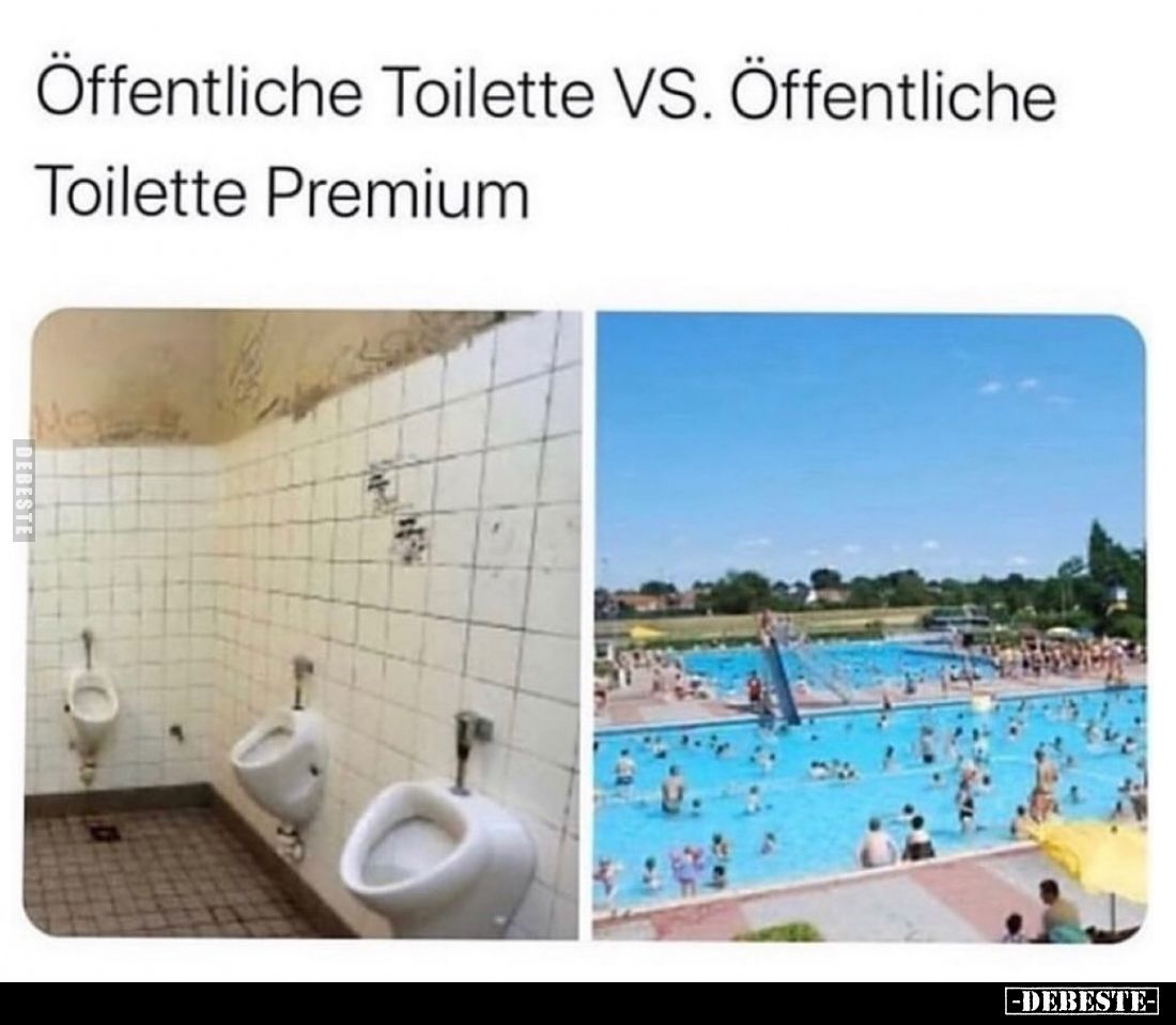 Öffentliche Toilette VS. Öffentliche Toilette Premium