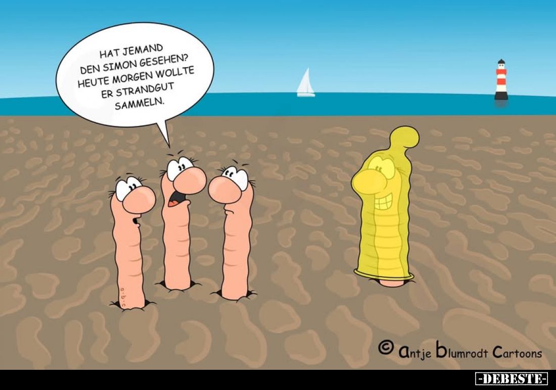 Hat jemand den Simon gesehen?
Heute morgen wollte
er Strandgut
sammeln.