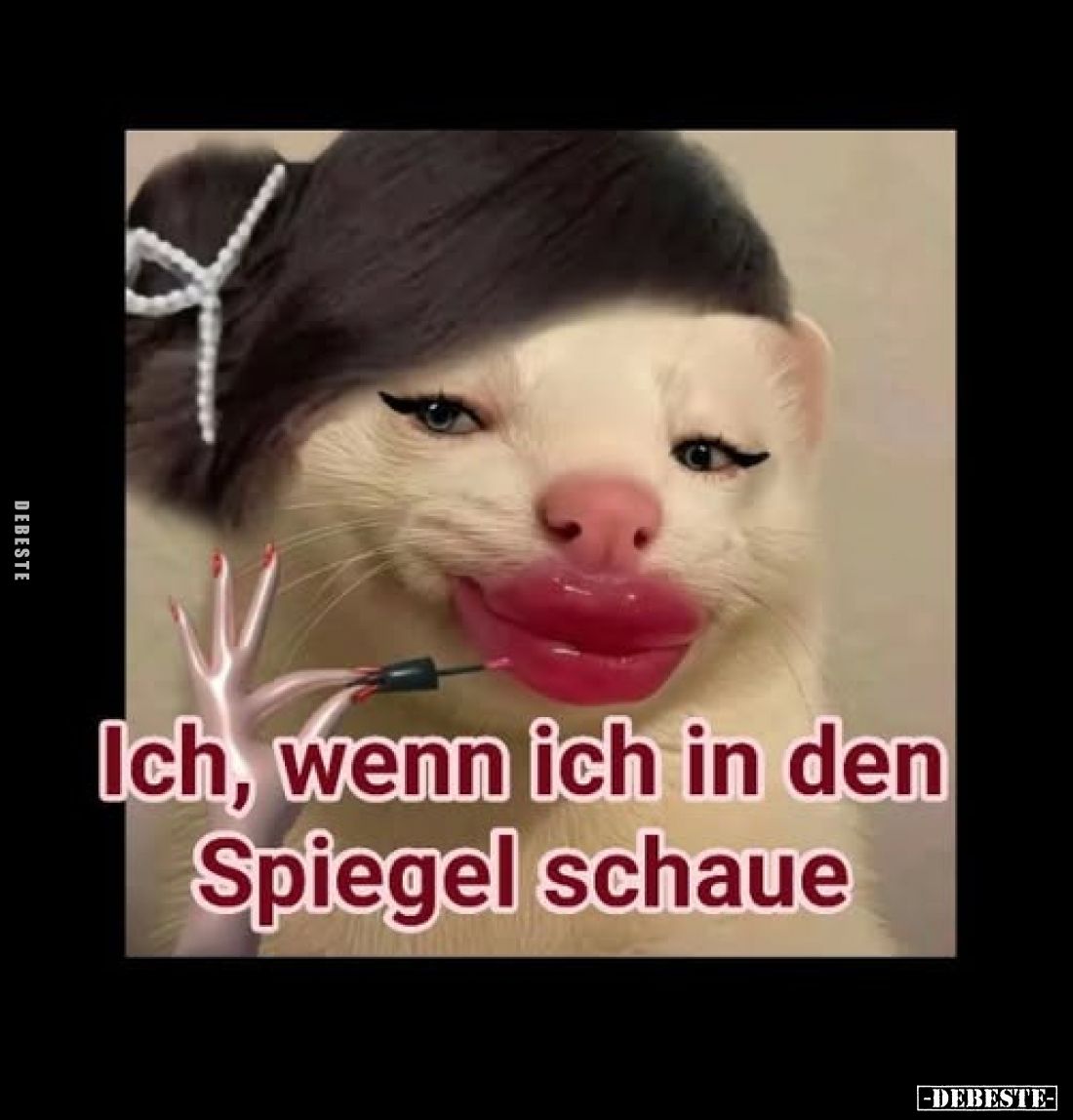 Ich, wenn ich in den Spiegel schaue