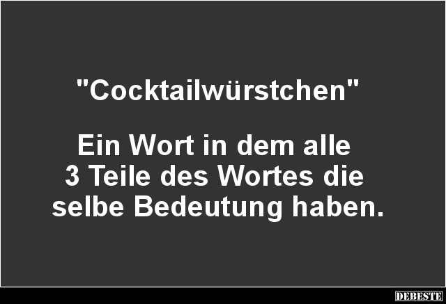 Cocktailwürstchen.. - Lustige Bilder | DEBESTE.de