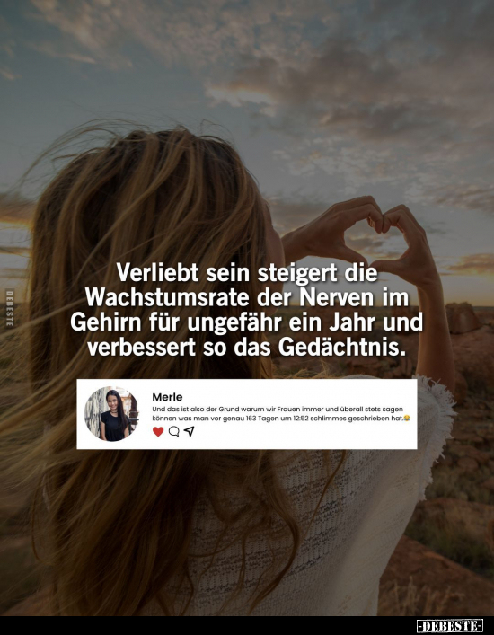 Verliebt sein steigert die Wachstumsrate der Nerven.. - Lustige Bilder | DEBESTE.de