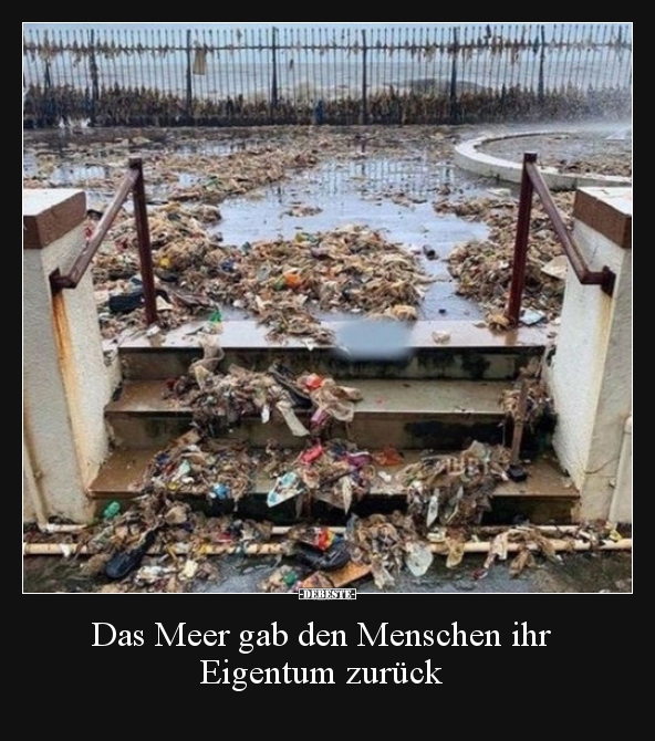 Das Meer gab den Menschen ihr Eigentum zurück.. - Lustige Bilder | DEBESTE.de