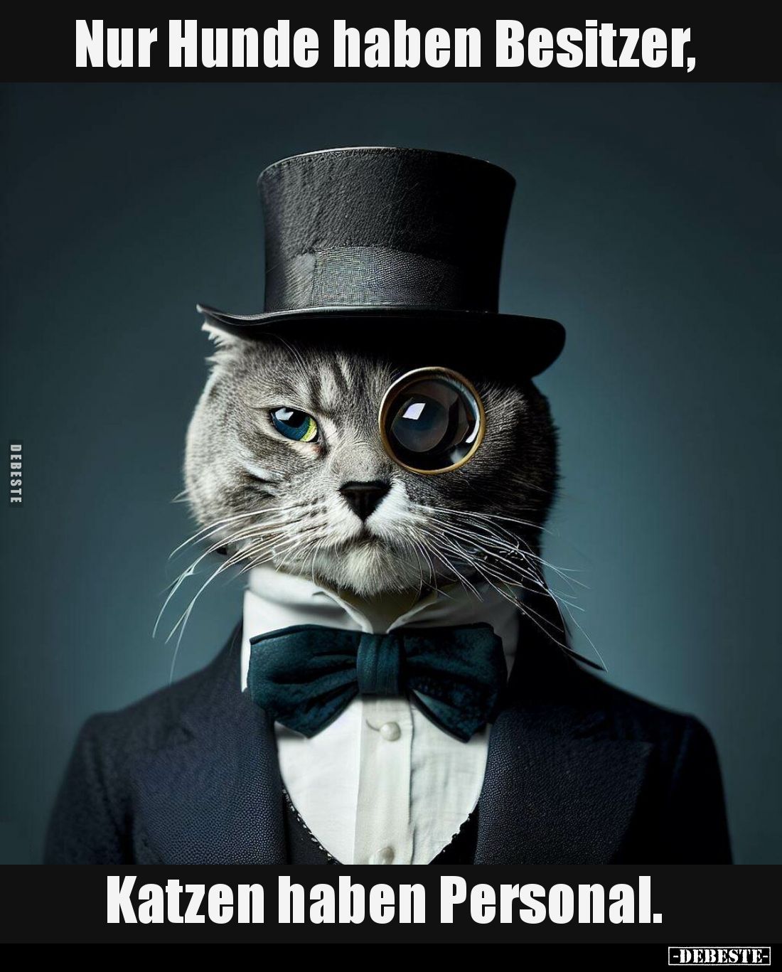 Nur Hunde haben Besitzer,
Katzen haben Personal.