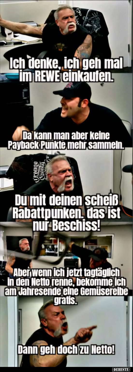 Rewe, Einkaufen, Wenn