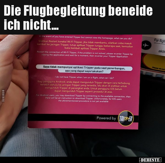 Die Flugbegleitung beneide ich nicht... - Lustige Bilder | DEBESTE.de