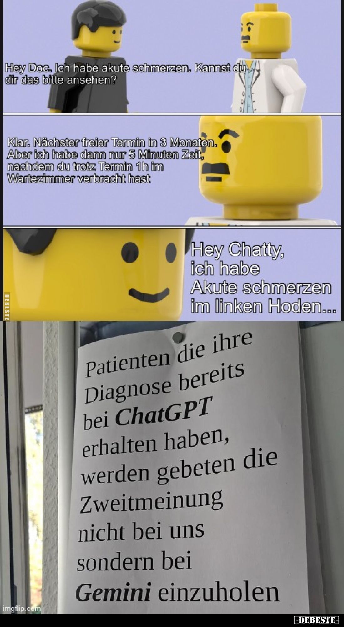 Hey Doc. Ich habe akute Schmerzen. Kannst du dir das bitte ansehen?
Klar. Nächster freier Termin in 3 Monaten. Aber ich ha...