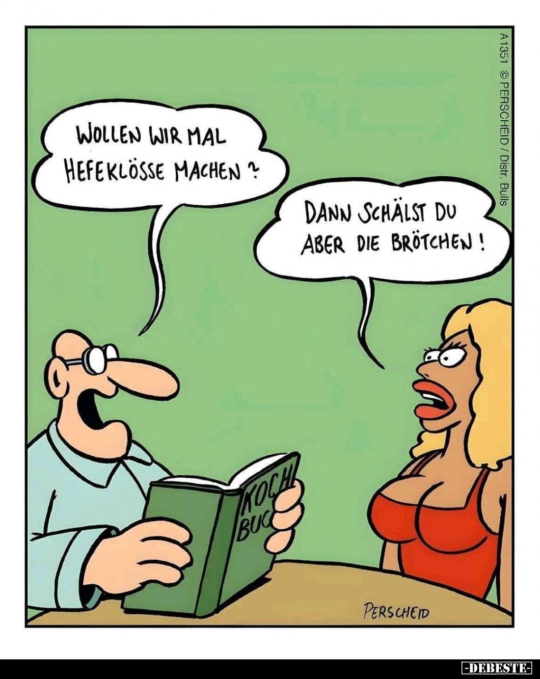 Wollen wir mal Hefeklöße machen? -
Dann schälst du aber die Brötchen!