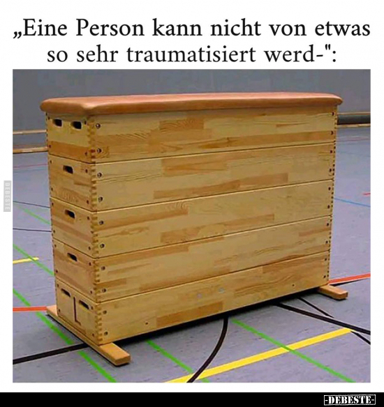 "Eine Person kann nicht von etwas so sehr traumatisiert..".. - Lustige Bilder | DEBESTE.de