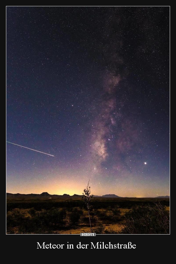 Meteor in der Milchstraße..