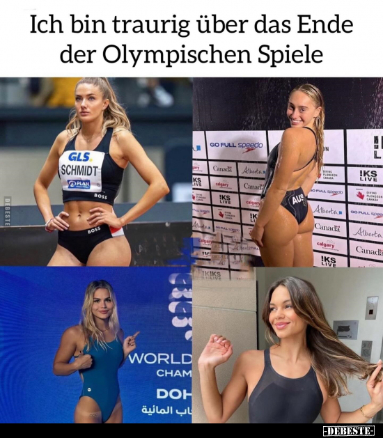 Ich bin traurig über das Ende der Olympischen Spiele.. - Lustige Bilder | DEBESTE.de