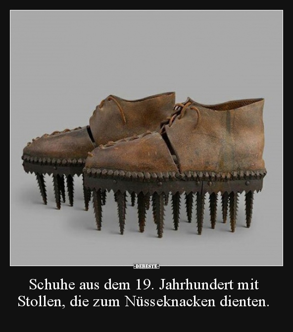 Schuhe aus dem 19. Jahrhundert mit Stollen, die zum.. - Lustige Bilder | DEBESTE.de