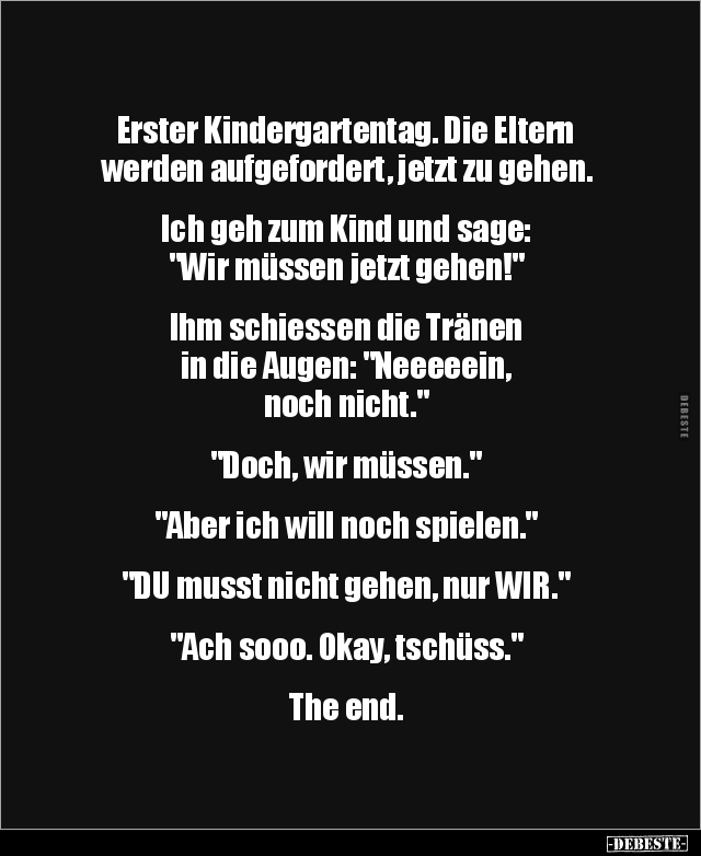 Erster Kindergartentag.. - Lustige Bilder | DEBESTE.de