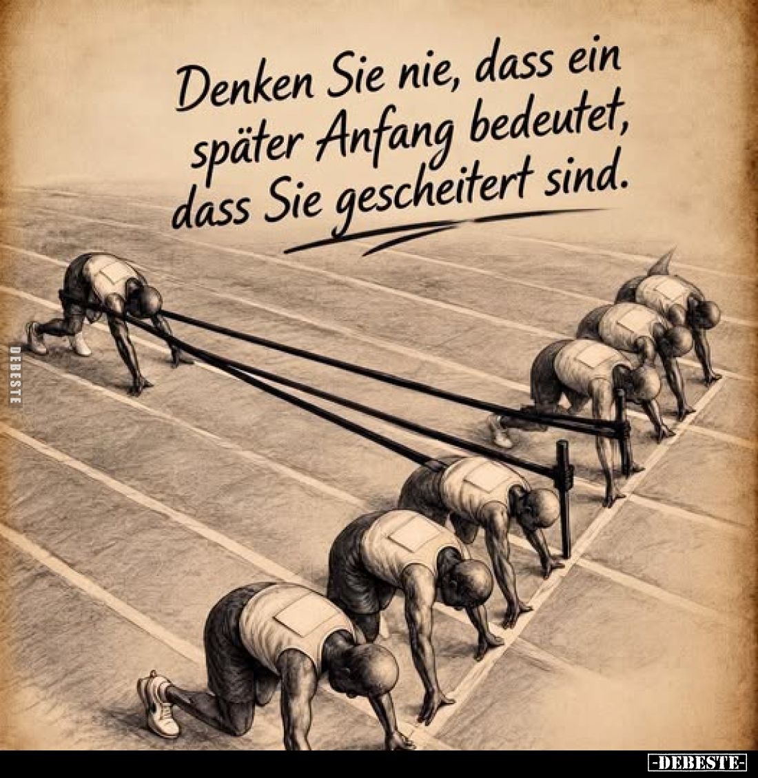 Denken Sie nie, dass ein später Anfang bedeutet, dass Sie gescheitert sind.