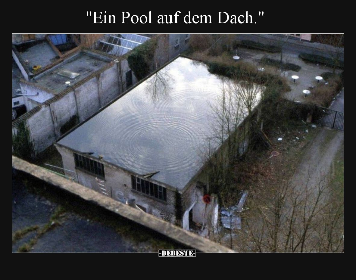 Ein Pool auf dem Dach.