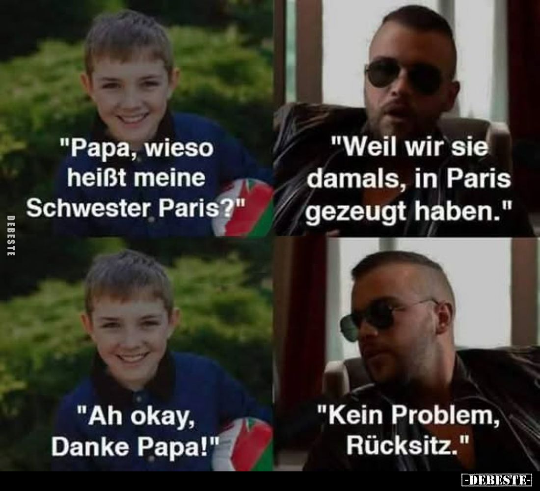 "Papa, wieso heißt meine Schwester Paris?".. - Lustige Bilder | DEBESTE.de