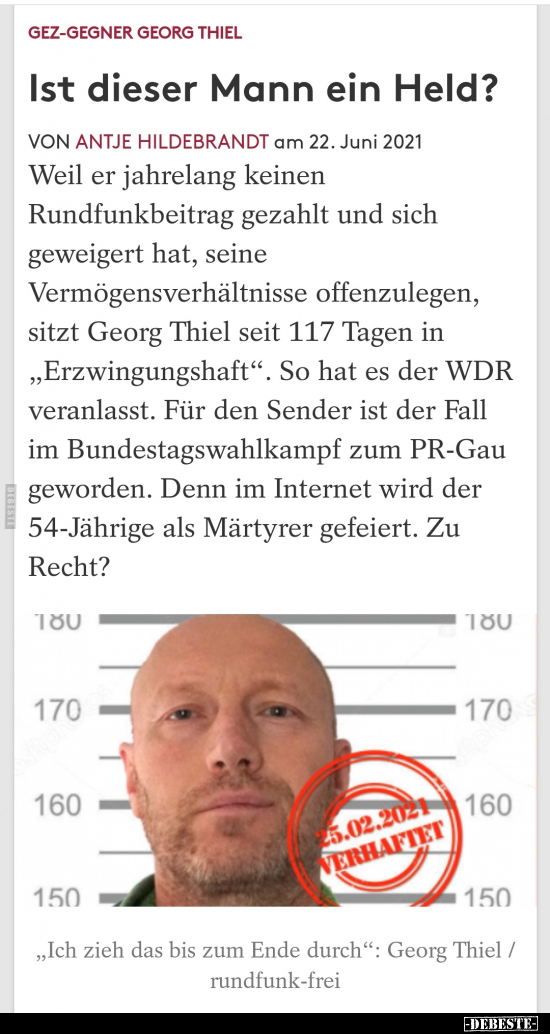 Ist dieser Mann ein Held?..