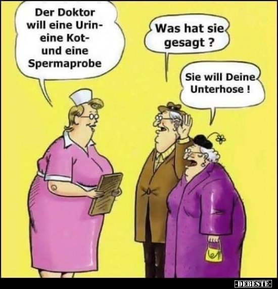 Der Doktor will eine Urinprobe... - Lustige Bilder | DEBESTE.de