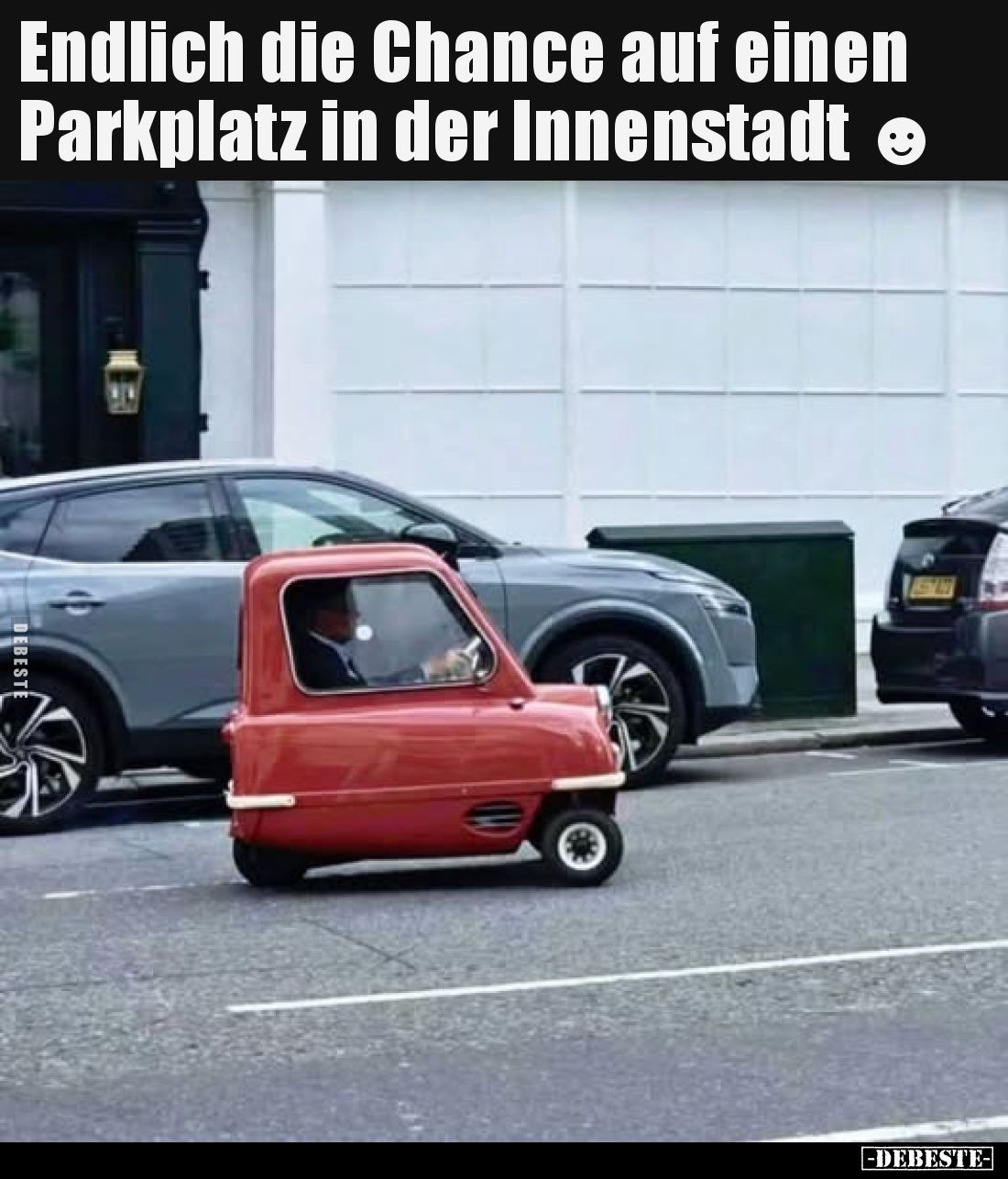 Endlich die Chance auf einen Parkplatz in der Innenstadt.