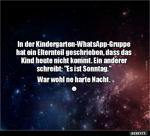 In der Kindergarten-WhatsApp-Gruppe hat ein Elternteil.. - Lustige Bilder | DEBESTE.de