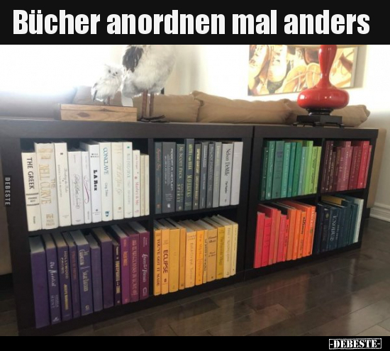 Bücher anordnen mal anders..