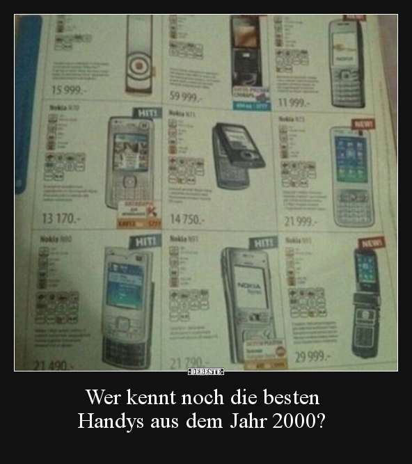 Wer kennt noch die besten Handys aus dem Jahr 2000?.. - Lustige Bilder | DEBESTE.de