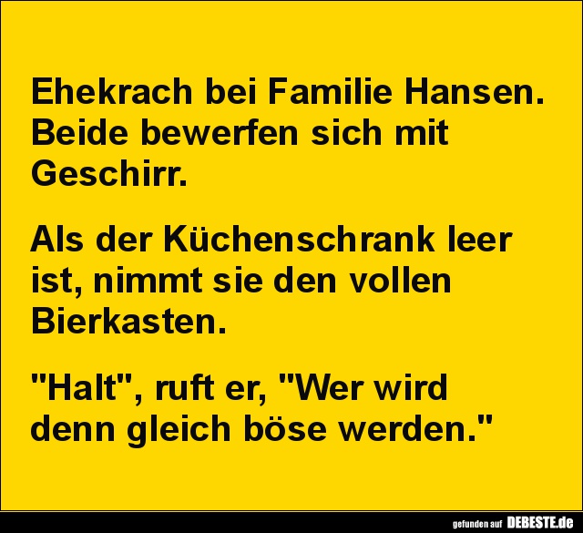 Ehekrach bei Familie Hansen.. - Lustige Bilder | DEBESTE.de