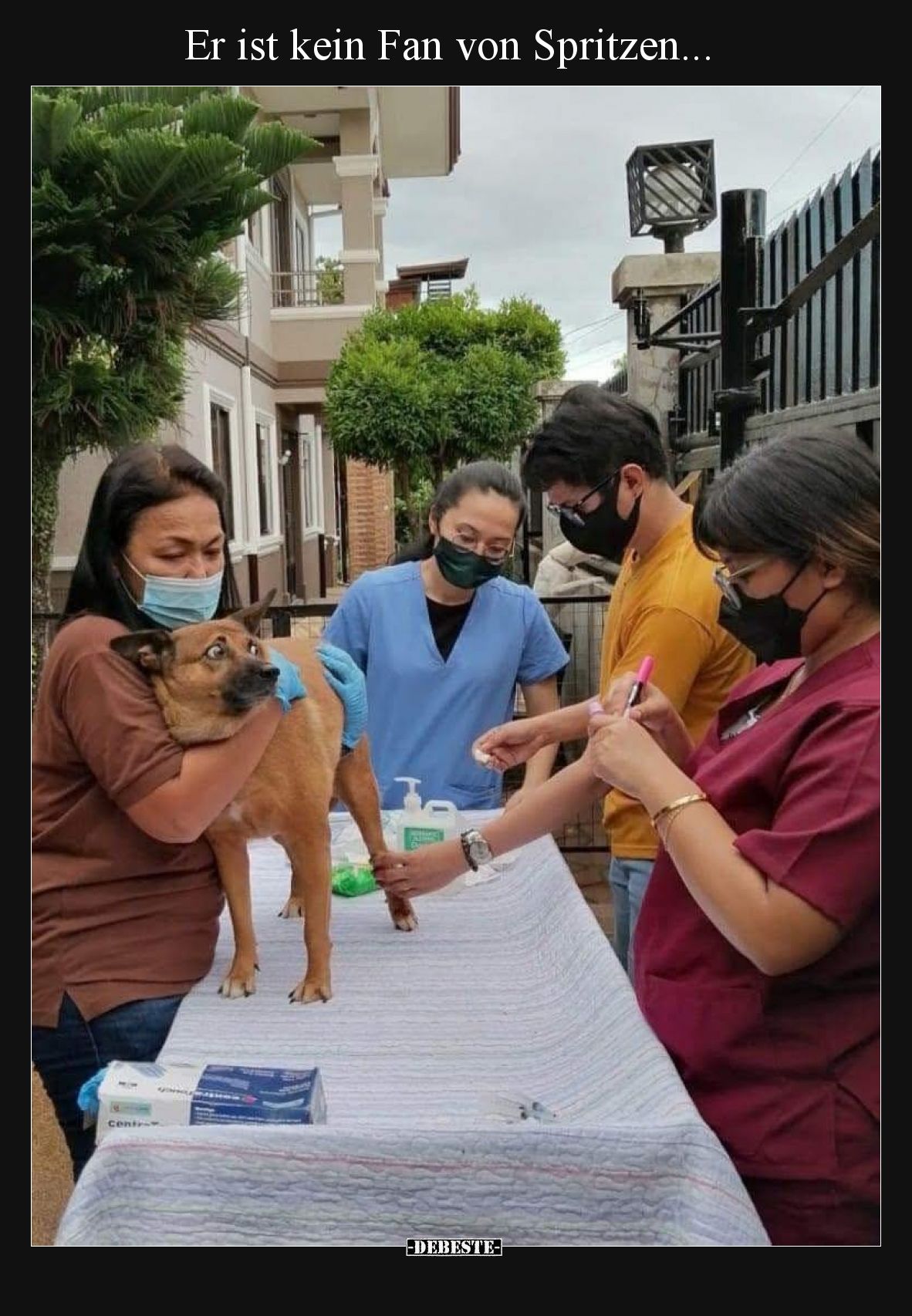 Er ist kein Fan von Spritzen...